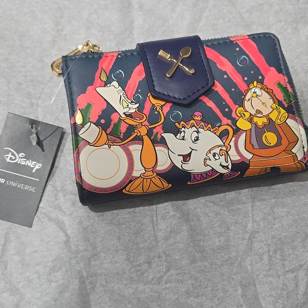 NWT Our Universe Be Our Guest Beauty & The Beast Wallet Clutch Bag Purse - Picture 4 of 7